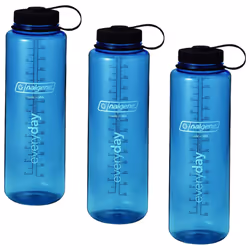 Nalgene Silo 48oz Tritan Wide Mouth Bottle - 3 Pack Blue