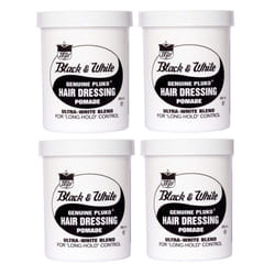 Black & White Genuine Pluko Hair Dressing Pomade 200ml x4