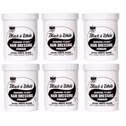 Black & White Genuine Pluko Hair Dressing Pomade 200ml x6