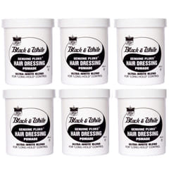 Black & White Genuine Pluko Hair Dressing Pomade 200ml x6