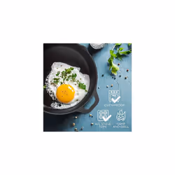 Pre-Seasoned Cast Iron Skillet 12.5 Inch by Fresh Australian Kitchen. Oven Safe Cookware, Perfect Camping, Indoors and Outdoor Pan.
