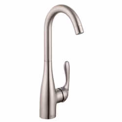 hansgrohe Allegro E Stainless Steel Bar Kitchen Faucet Bar Sink Faucet Single Hole Faucet for Kitchen Sink Stainless Steel ...