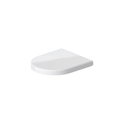 Duravit 0069890000 Toilet seat with Soft Close Hinges, Stainless Steel/White