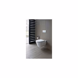 Duravit 0069890000 Toilet seat with Soft Close Hinges, Stainless Steel/White
