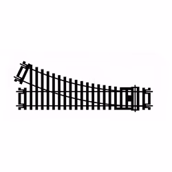 R8073 OO Gauge Right Hand Point Track - Extra Track Pieces for Model Railway Sets, Model Train Track Pieces - Scale 1:76, Bla ...