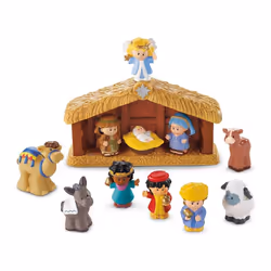 Mattel BLV77, Fisher Price, Little People nativity play set, stationar