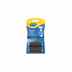 Scholl Velvet Smooth Express Pedi Crystal Diamonds Extra Exfoliating Grains Replacement 2Â Rolls by Scholl