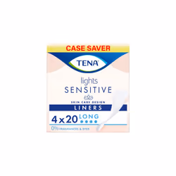 Lights Long Liner, 80 Incontinence Liners (4 x 20 Packs) for Women with Sensitive Skin, Breathable and Unscented Liner for Li ...