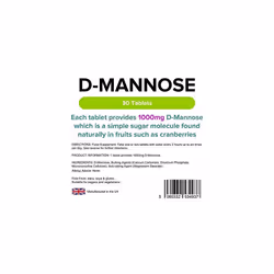 Lindens D-Mannose 1000mg Tablets | 30 Pack | Each tablet provides 1000mg D Mannose which is a simple sugar molecule found naturally in fruits such...