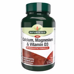 Calcium Magnesium and D3, Helps Maintain Normal Bones, Teeth and Muscle Function, Vegan, 90 Tablets