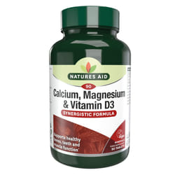 Calcium Magnesium and D3, Helps Maintain Normal Bones, Teeth and Muscle Function, Vegan, 90 Tablets