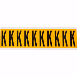 Brady 1534-K, Black, Yellow, Rectangle, Permanent, Black on yellow, Universal, Vinyl