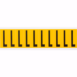 Brady 1534-L, Black, Yellow, Rectangle, Permanent, Black on yellow, Universal, Vinyl
