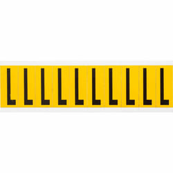 Brady 1534-L self-adhesive label Rectangle Permanent Black, Yellow 10 pc(s)