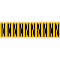 Brady 1534-N self-adhesive label Rectangle Permanent Black, Yellow 10 pc(s)