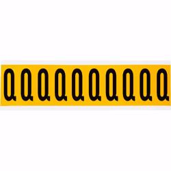 Brady 1534-Q, Black, Yellow, Rectangle, Permanent, Black on yellow, Universal, Vinyl
