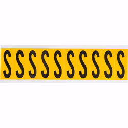 Brady 1534-S, Black, Yellow, Rectangle, Permanent, Black on yellow, Universal, Vinyl