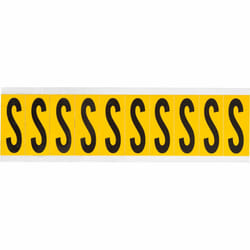 Brady 1534-S self-adhesive label Rectangle Permanent Black, Yellow 10 pc(s)