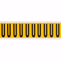 Brady 1534-U, Black, Yellow, Rectangle, Permanent, Black on yellow, Universal, Vinyl