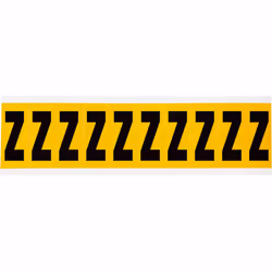 Brady 1534-Z, Black, Yellow, Rectangle, Permanent, Black on yellow, Universal, Vinyl