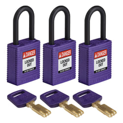 Brady SafeKey Conventional padlock 3 pc(s)