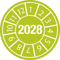 Brady DATE INSPECTION LABELS 28 Dia 35 B-7541 self-adhesive label Round Permanent Green, White 125 pc(s)