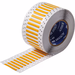 Brady 620611, Yellow, Polyolefin, 2500 pc(s), Thermal transfer, -55 - 135 °C, 1.17 mm