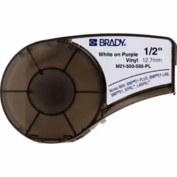 Brady People ID M21-500-595-PL, Purple, Self-adhesive printer label, Vinyl, Thermal transfer, Acrylic, Permanent
