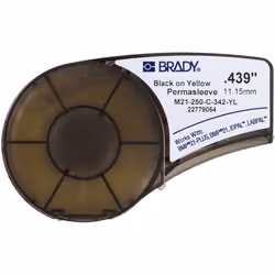 Brady M21-250-C-342-YL, Yellow, Non-adhesive printer label, Polyolefine, Matte, Wire/Cable, -55 - 135 °C