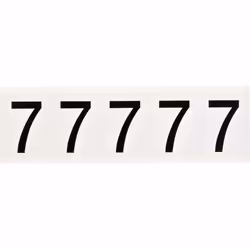 Brady 9714-7, Black, White, Rectangle, Permanent, Vinyl, Gloss, Thermal transfer