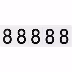 Brady 9714-8, Black, White, Rectangle, Permanent, Vinyl, Gloss, Thermal transfer