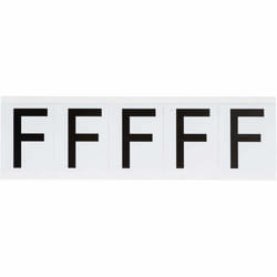 Brady 9714-F self-adhesive label Rectangle Permanent Black, White 5 pc(s)