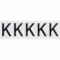 Brady 9714-K self-adhesive label Rectangle Permanent Black, White 5 pc(s)