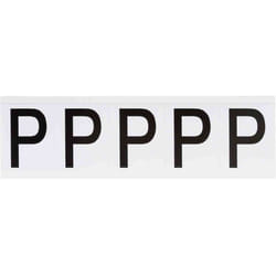 Brady 9714-P self-adhesive label Rectangle Permanent Black, White 5 pc(s)