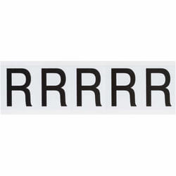 Brady 9714-R self-adhesive label Rectangle Permanent Black, White 5 pc(s)