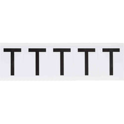 Brady 9714-T self-adhesive label Rectangle Permanent Black, White 5 pc(s)