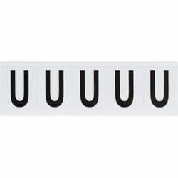 Brady 9714-U self-adhesive label Permanent Black, White 5 pc(s)