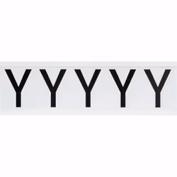 Brady 9714-Y, Black, White, Rectangle, Permanent, Vinyl, Gloss, Thermal transfer