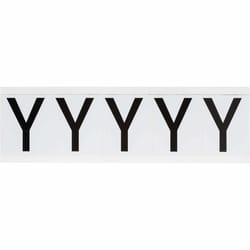 Brady 9714-Y self-adhesive label Rectangle Permanent Black, White 5 pc(s)
