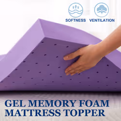 SINWEEK 3 Inch Gel Memory Foam Mattress Topper Ventilated Soft Mattress Pad  Bed Topper  CertiPURUS Certified  California King