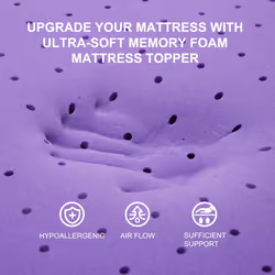 SINWEEK 3 Inch Gel Memory Foam Mattress Topper Ventilated Soft Mattress Pad  Bed Topper  CertiPURUS Certified  California King