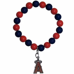Siskiyou Sports MLB Los Angeles Angels Womens Bracelet Bead Style Team Colors One Size