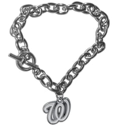 Siskiyou Gifts MLB Washington Nationals Womens Bracelet Chain Link Style  Team Colors  One Size
