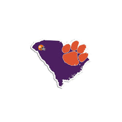 NCAA Siskiyou Sports Fan Shop Clemson Tigers Home State Decal One Size Team Color