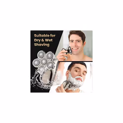 Electric Razor for Bald Men, Bald Head Shavers for Men 5-in-1 Multifunctional 6D Electric Head Shaver Waterproof Recharageable Rotary Shaver Grooming