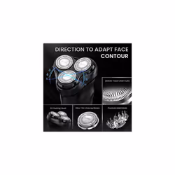 3D Electric Shaver Rotary Shavers,Electric Razor for Men,Rechargeable Electric Razor Shaving Machines,with Pop-up Trimmer,1 Hour Fast Charging,90-Min