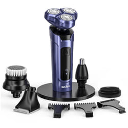 Shavers for Men Rechargeable Beard Trimmer, 5 in 1 Electric Shavers Men 2024, Rotary Electric Razors for Men Cordless Rechargeable, Mens Electric