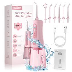 Water Dental Picks for Teeth Cleaning and Flossing, Water Flosser Electric Cordless, Water Flosser for Braces for Kids Travel, 5 Cleaning Modes 8 Jet
