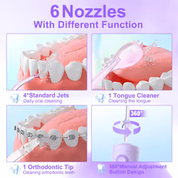 Water Flossers for Teeth, Cordless Water Dental for Teeth Cleaning, Water Flossers for Teeth Portable Oral Irrigator, USB Rechargeable for Home Travel