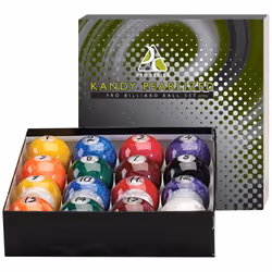 Kandy Pearl Billiards Ball Set - Hi-Gloss  Swirl Marbleized 16 Piece P